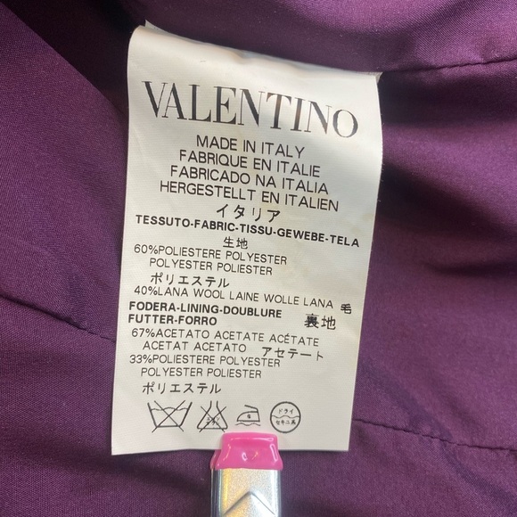 Red Valentino Purple Ruffle Jacket Blazer COAT Womens US Size 2 Made in Italy - Picture 7 of 14
